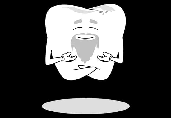 Cartoon toothy for meditating tooth mousse